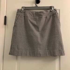 Black and White Gingham Mini Skirt